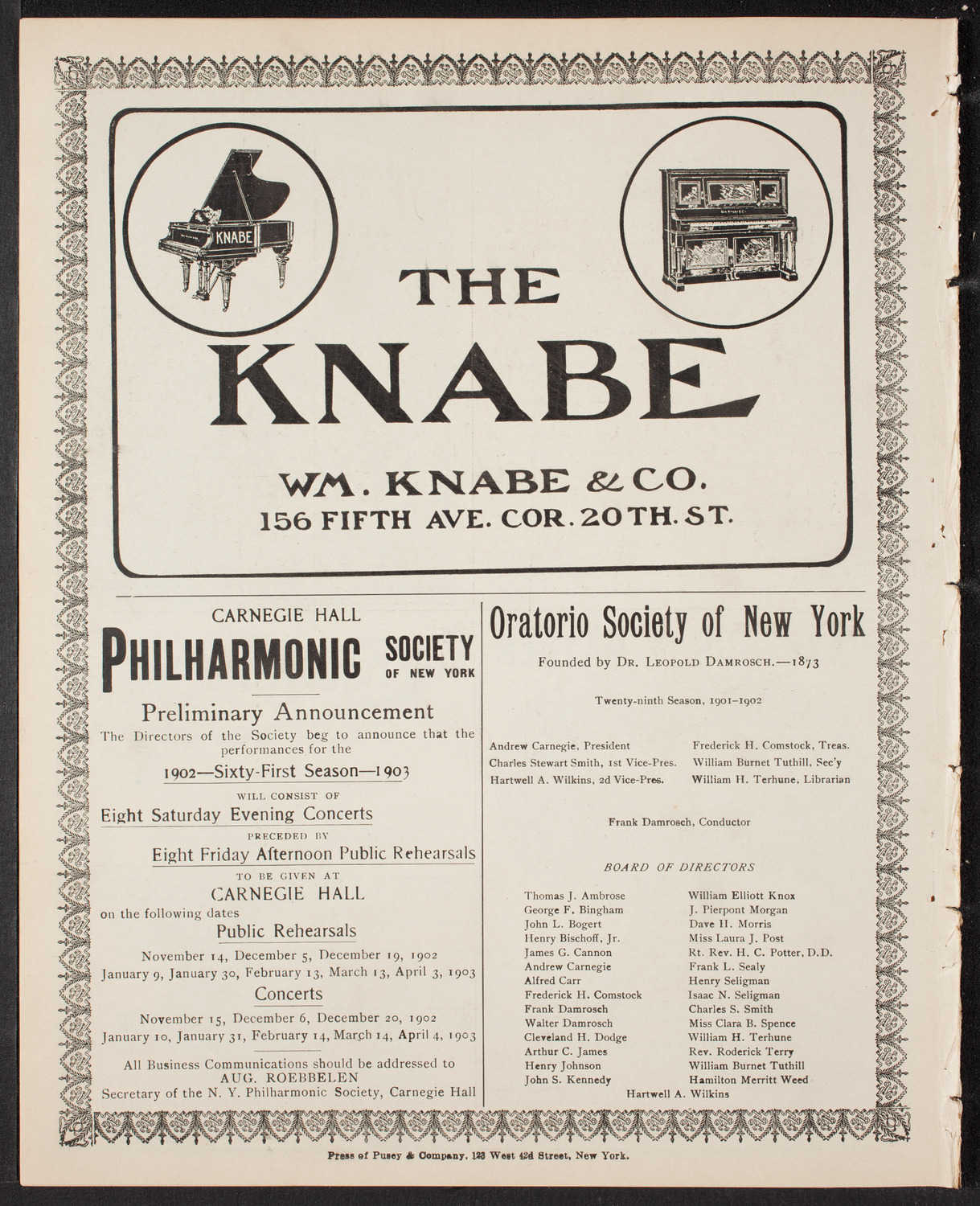 New York Festival Chorus and Orchestra, May 25, 1902, program page 10