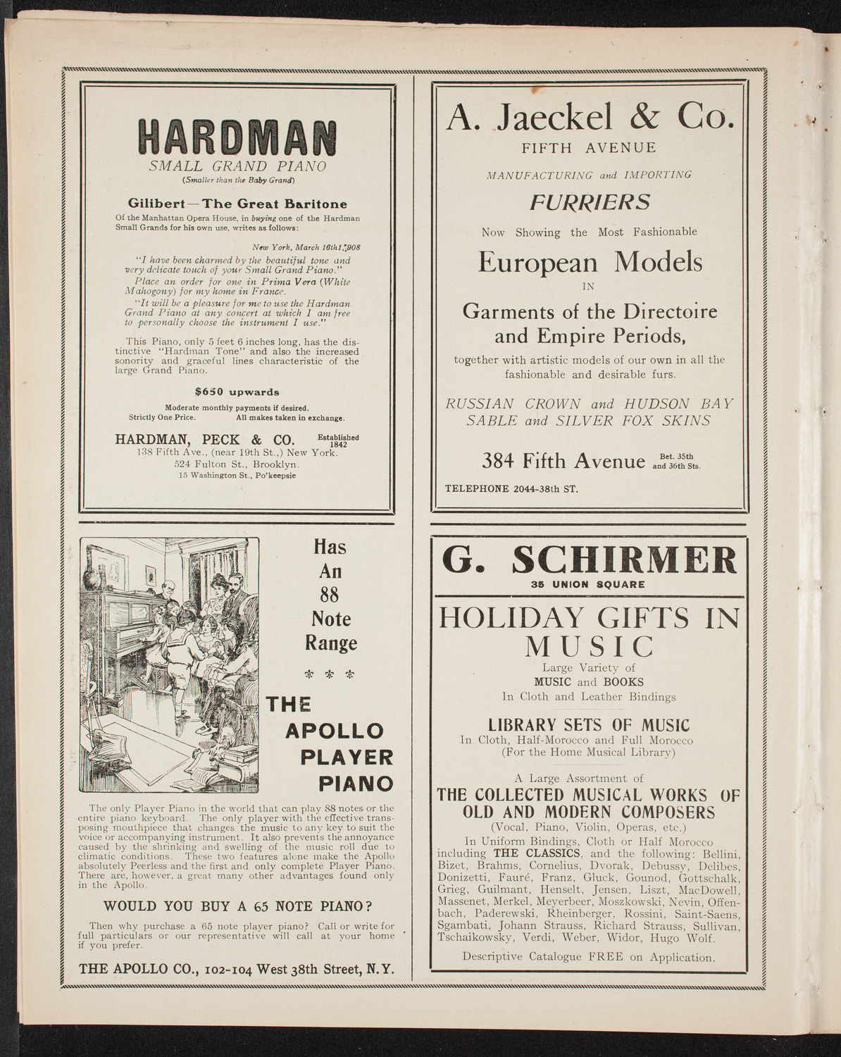 Oratorio Society of New York, December 2, 1908, program page 8
