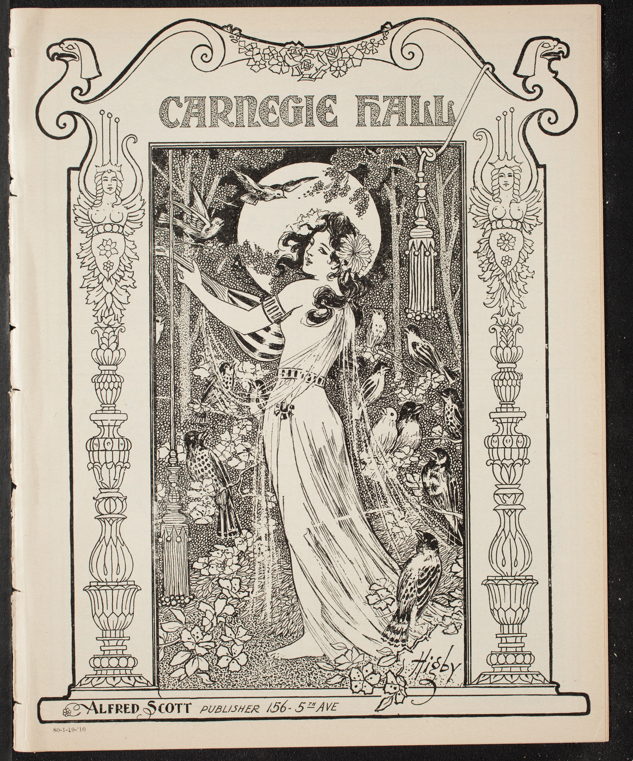 Mischa Elman, Violin, January 19, 1910, program page 1