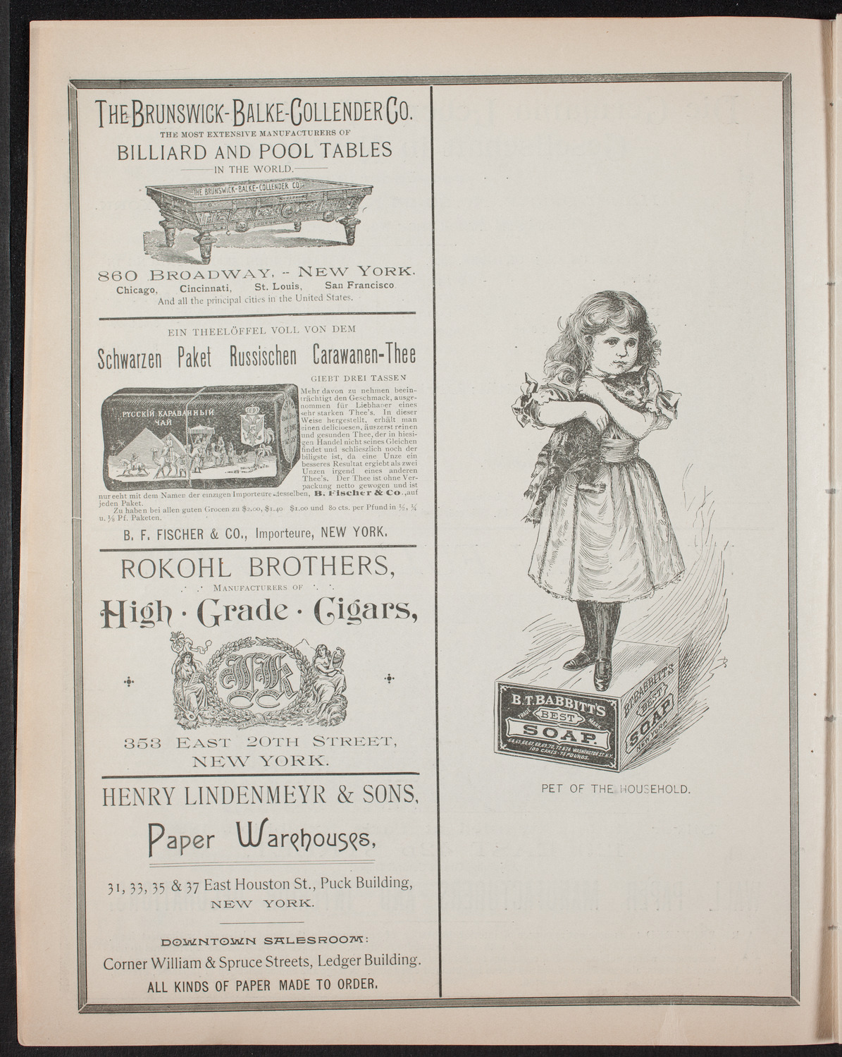 Benefit: German Hospital and Dispensary, January 30, 1893, program page 4