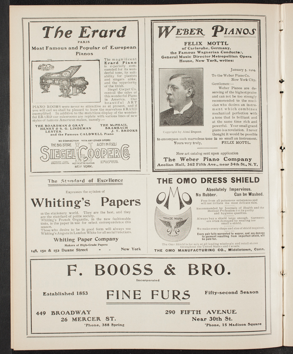 Josef Hofmann, Piano, December 3, 1904, program page 6