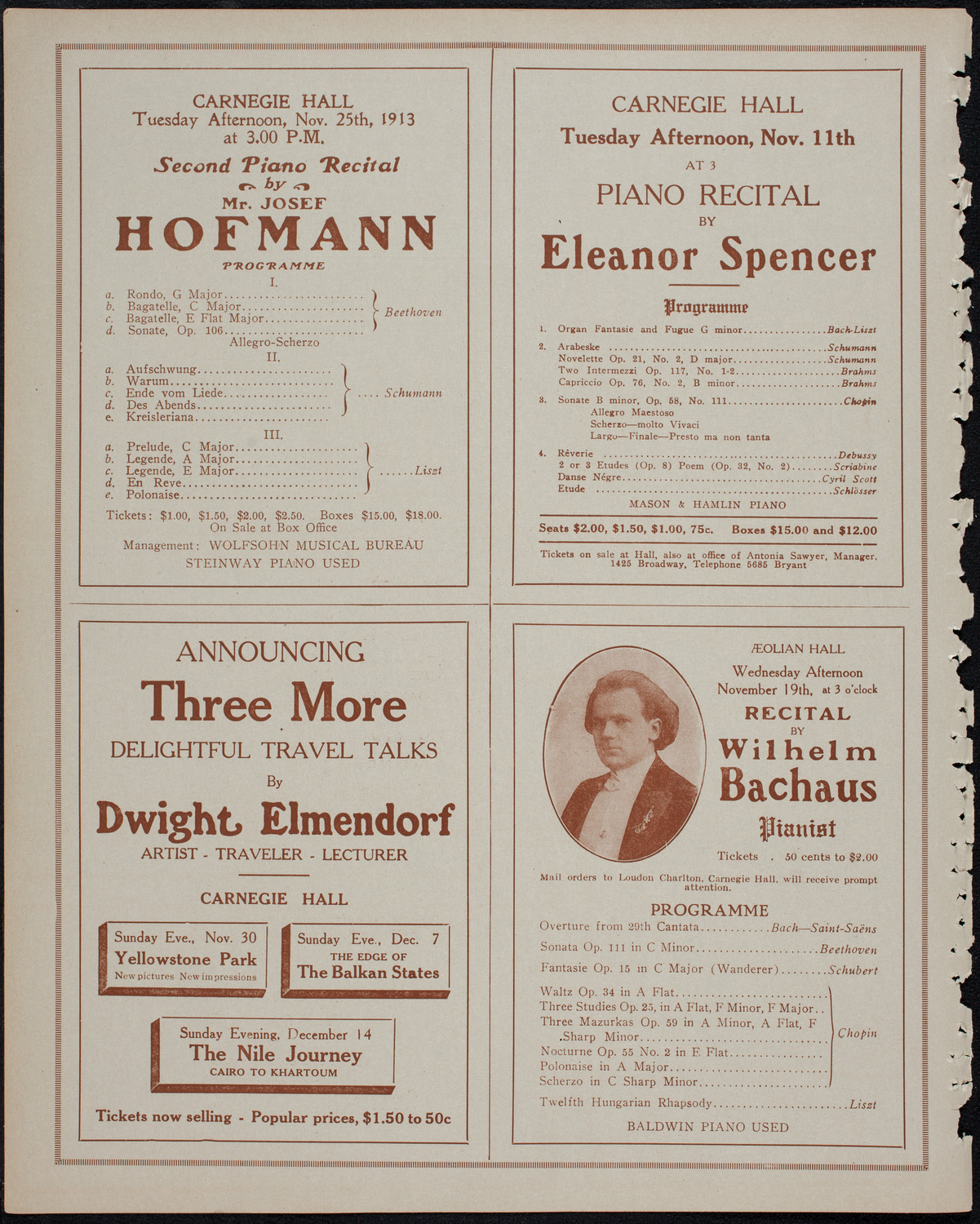 Elmendorf Lecture: Western India, November 9, 1913, program page 10