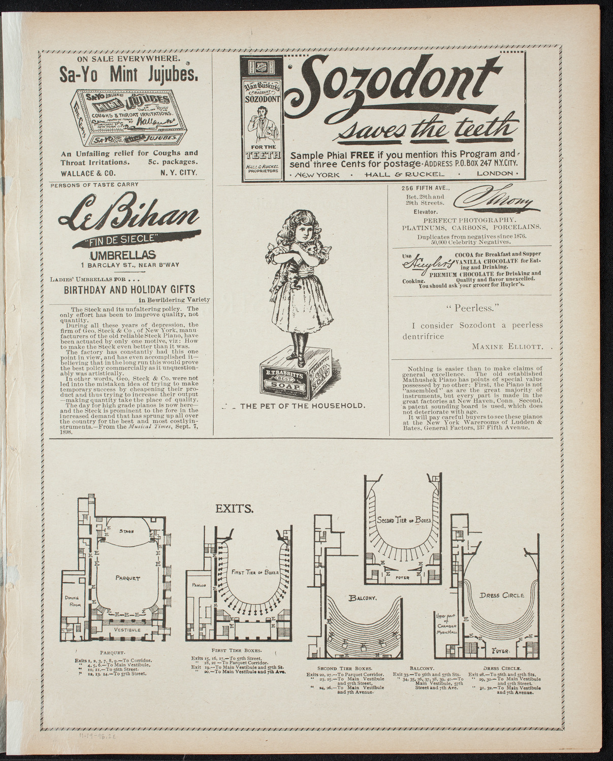 Paur Symphony Orchestra, November 19, 1898, program page 3