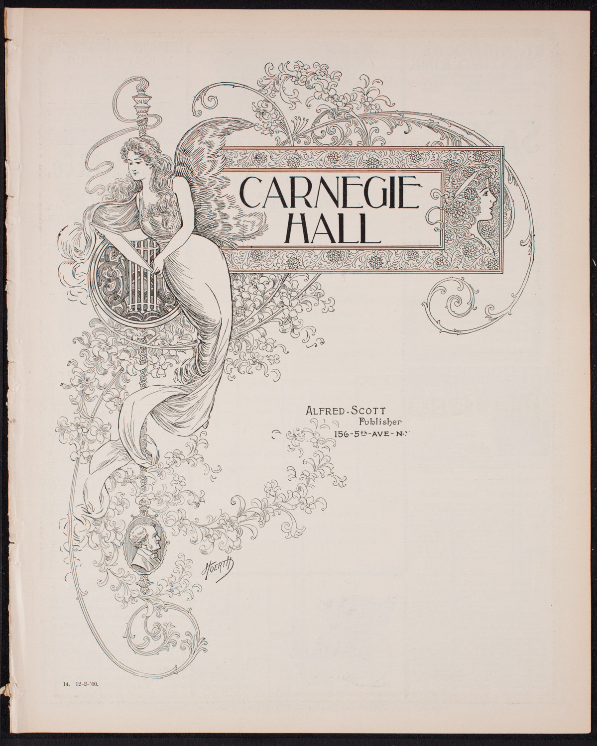 Benefit: German Hospital and Dispensary, December 2, 1900, program page 1