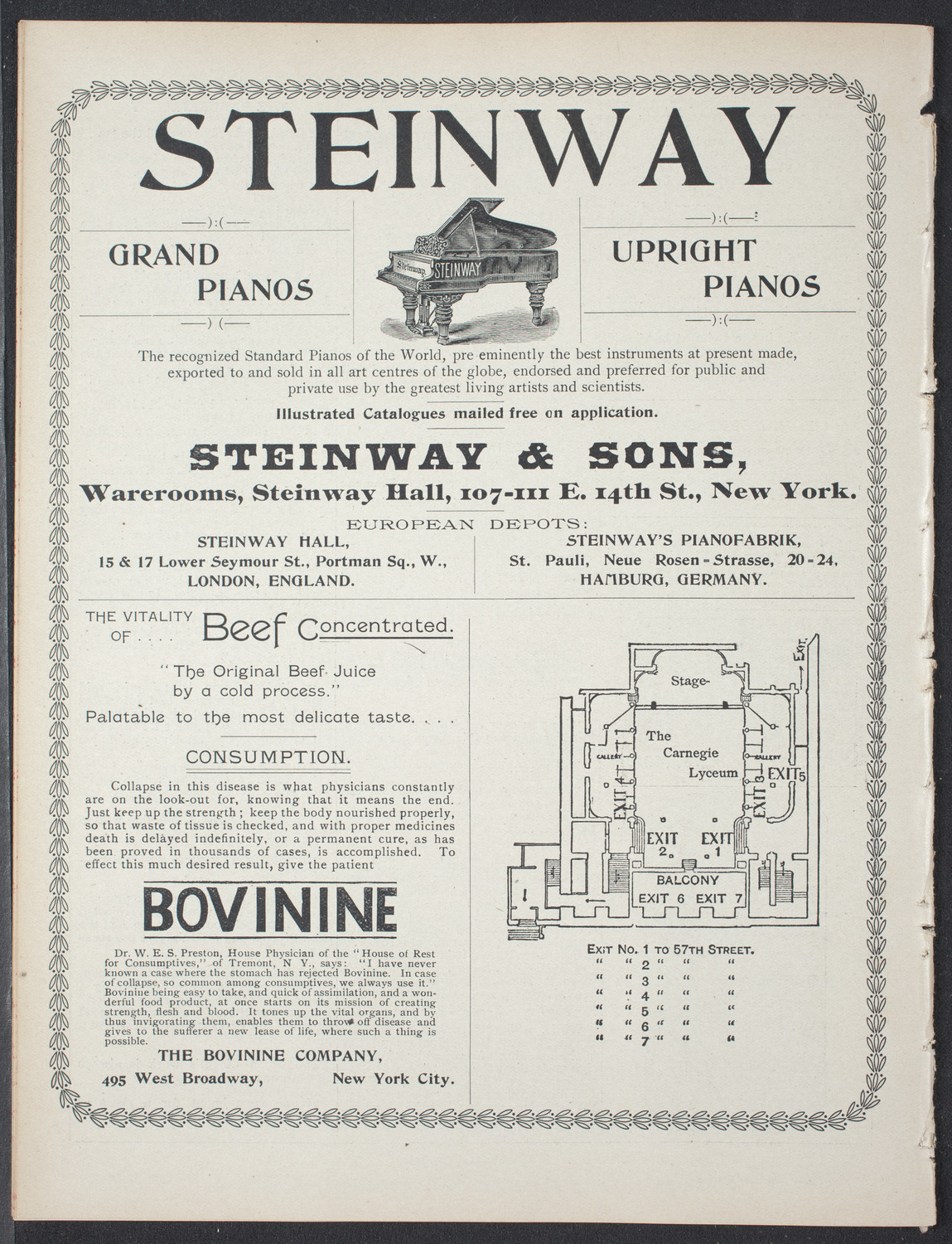 Opening Concert to Introduce Clarence T. Wendell, December 16, 1896, program page 8