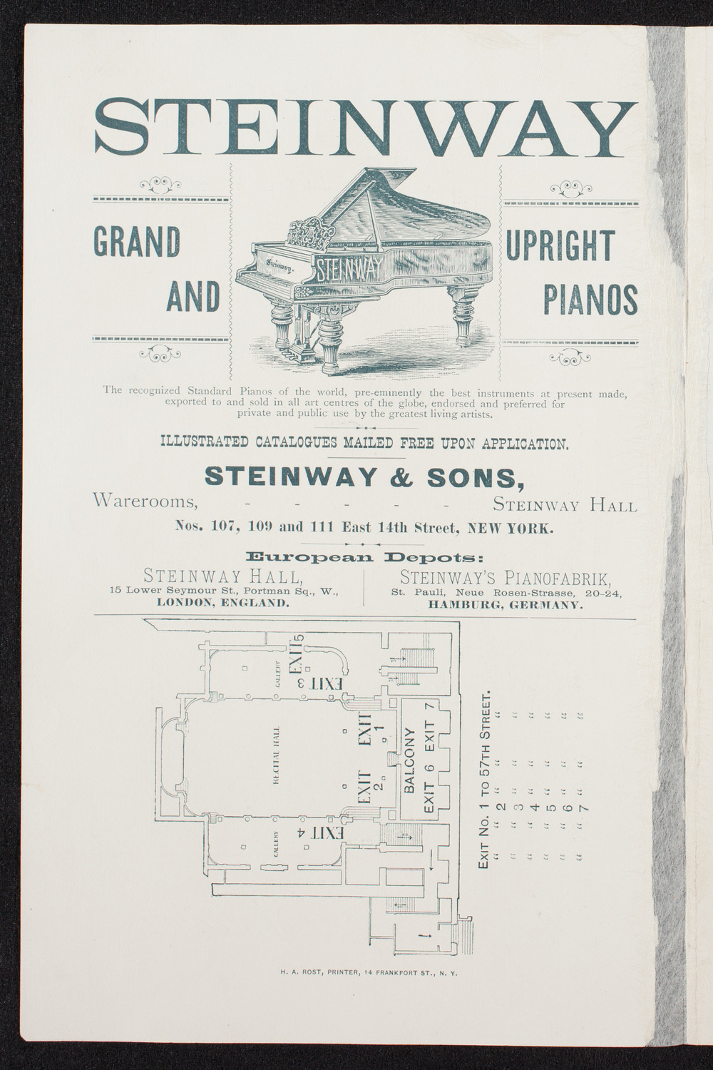 Arthur Friedheim, Piano, April 7, 1891, program page 2
