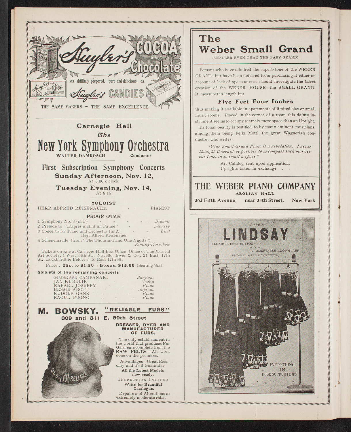 Boston Symphony Orchestra, November 11, 1905, program page 6