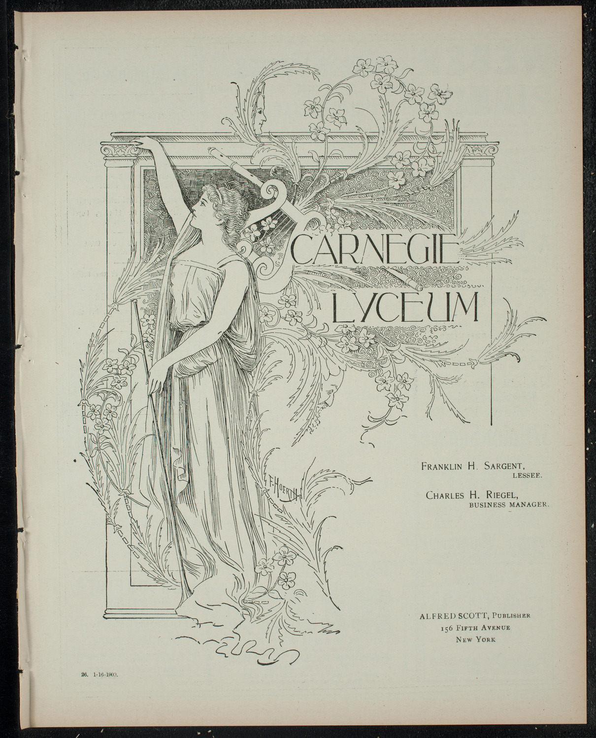 Concert by the Pupils of Mme. A Killin-Keough and James Potter Keough, January 16, 1900, program page 1