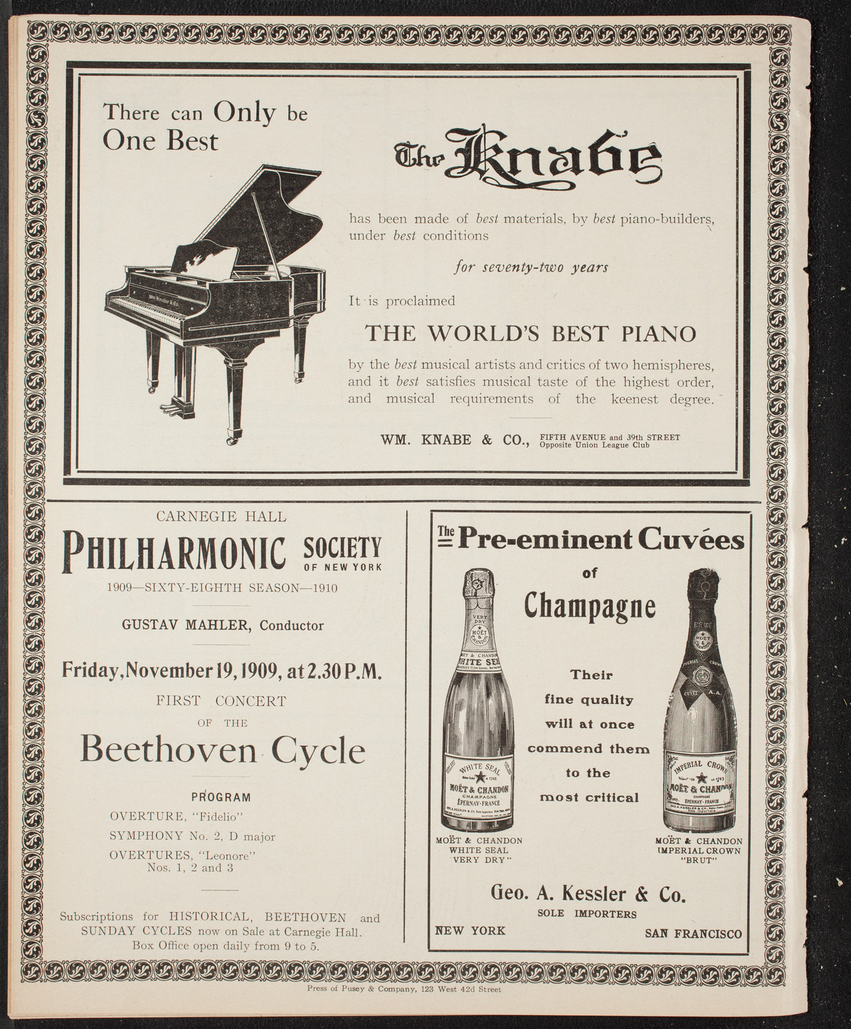 Elmendorf Lecture: At the Gates of the East, November 14, 1909, program page 12