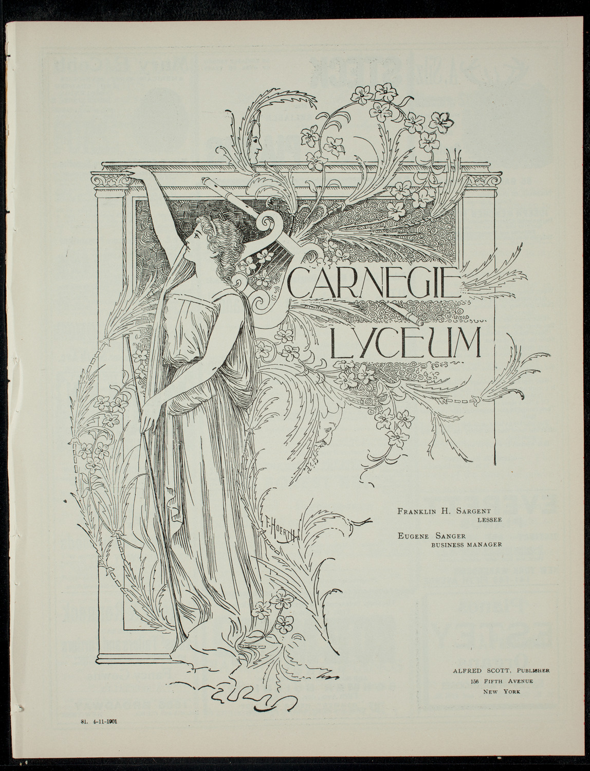 The Children's Theatre, April 11, 1901, program page 1