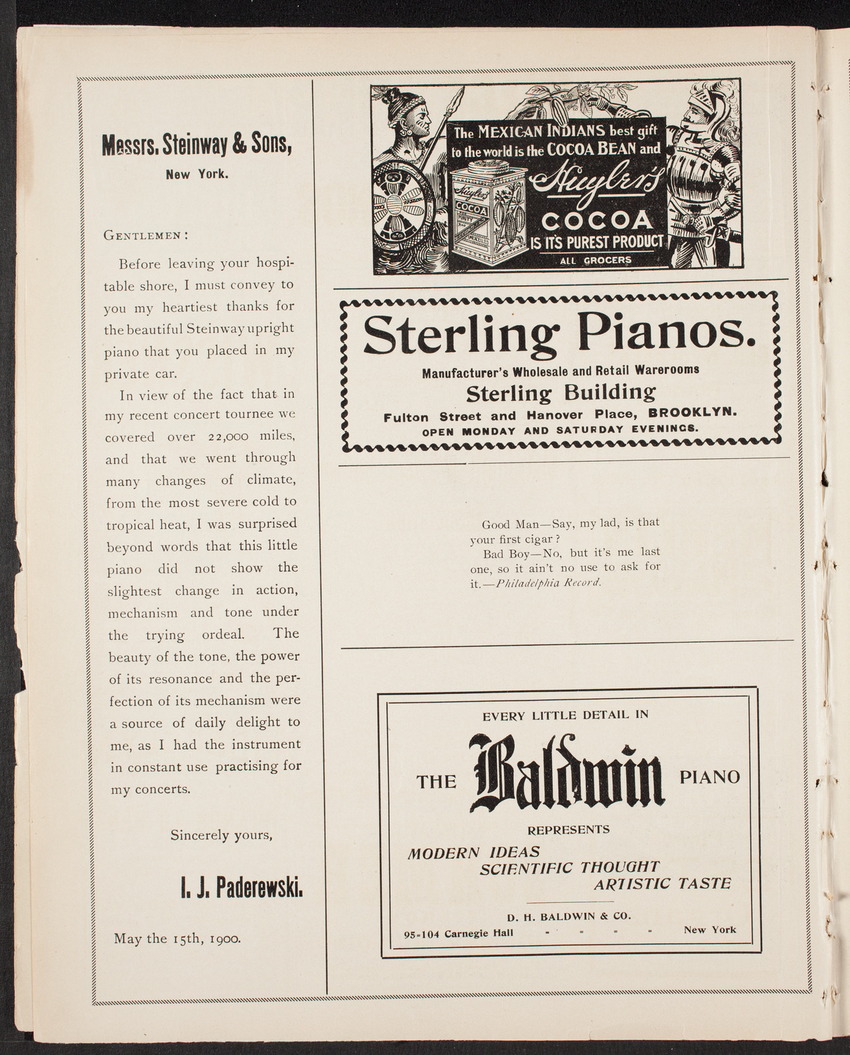 Metropolitan Street Railway Association Vaudeville Program, October 3, 1903, program page 4