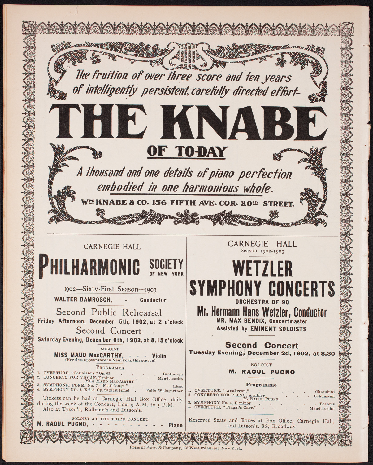 Benefit: St. Mark's Hospital, November 29, 1902, program page 12