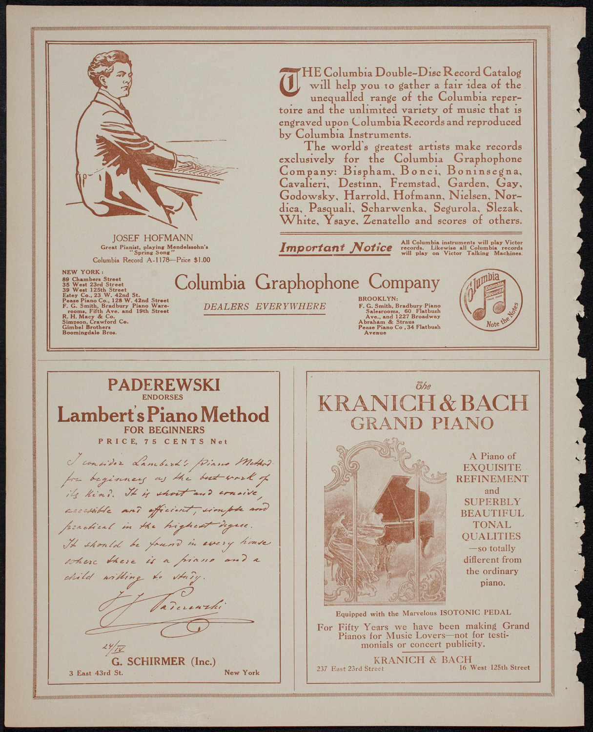 Eleanor Spencer, Piano, November 11, 1913, program page 6