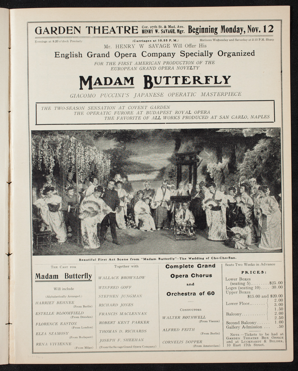 Boston Symphony Orchestra, November 8, 1906, program page 11