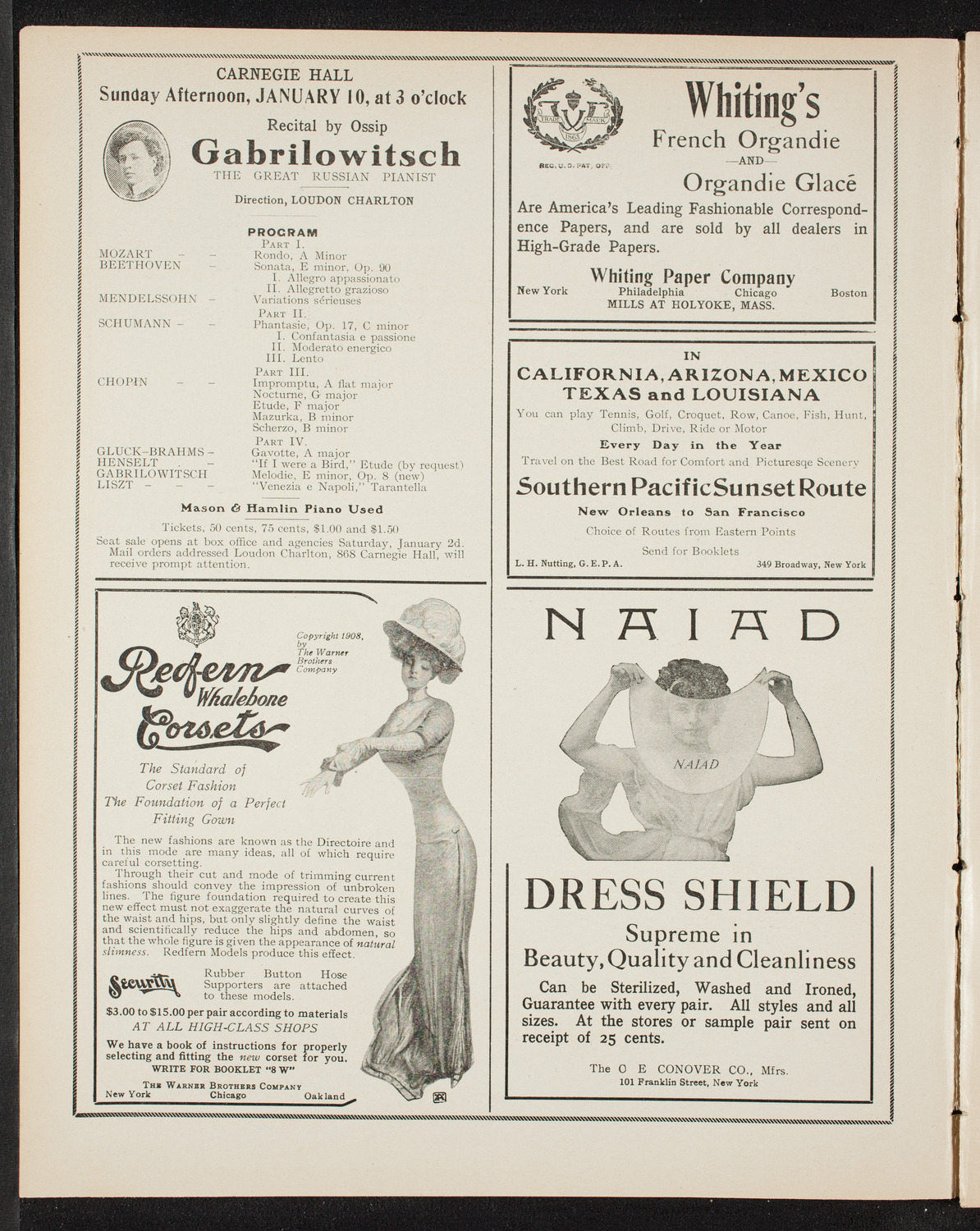 People's Choral Union with the Music School Settlement Orchestra, January 3, 1909, program page 2