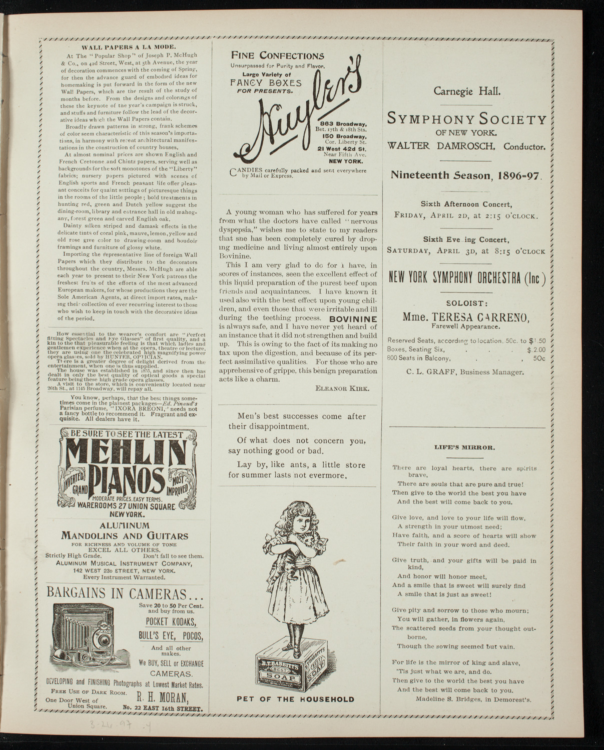Oratorio Society of New York, March 26, 1897, program page 7