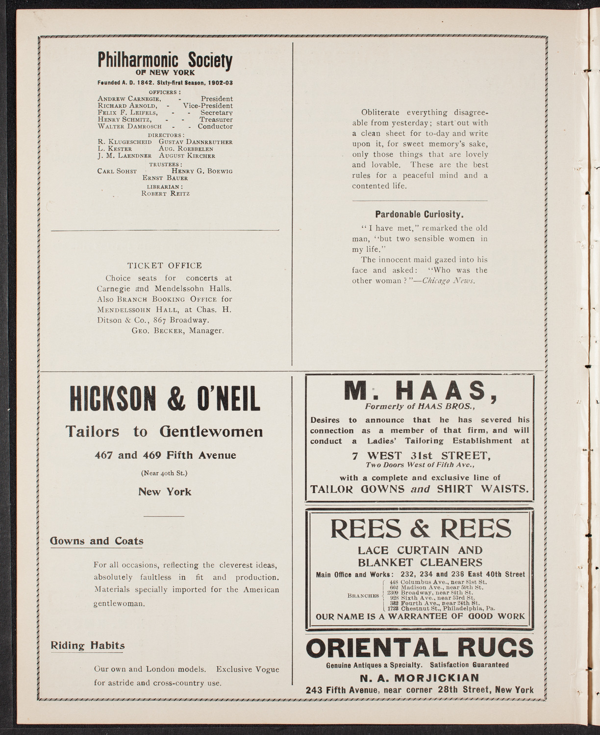 Graduation: Cornell University Medical College, June 3, 1903, program page 8