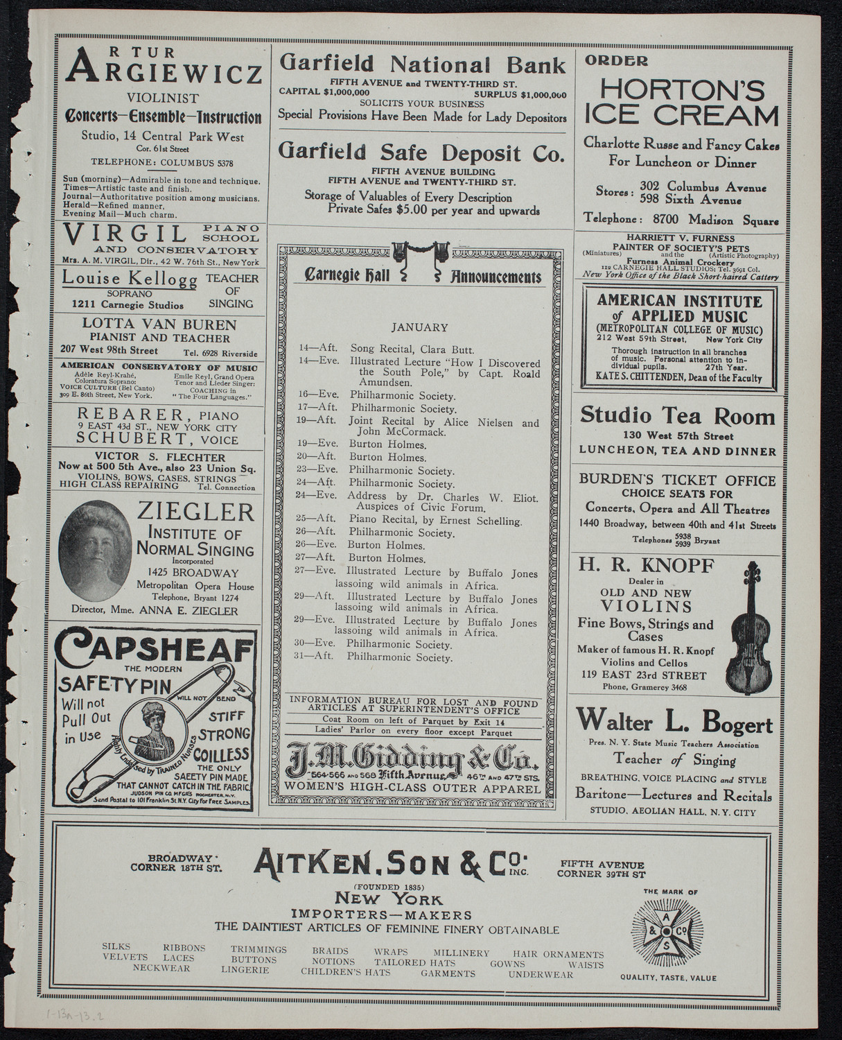 Burton Holmes Travelogue: The West Indies, January 13, 1913, program page 3