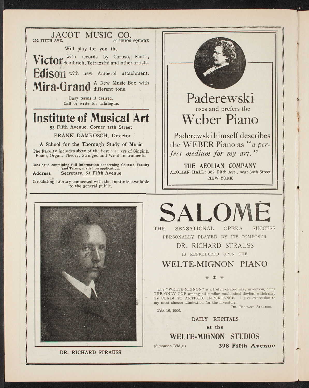 Boston Symphony Orchestra, March 18, 1909, program page 6