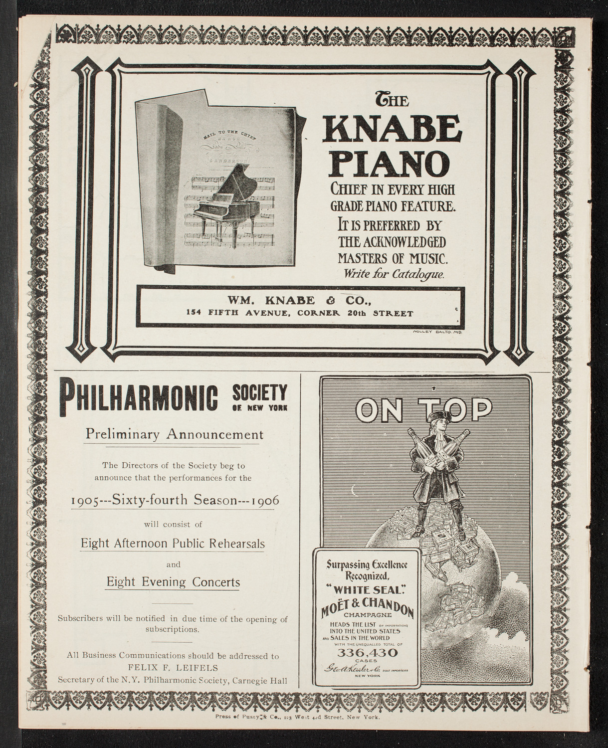 New York Banks' Glee Club, April 25, 1905, program page 12