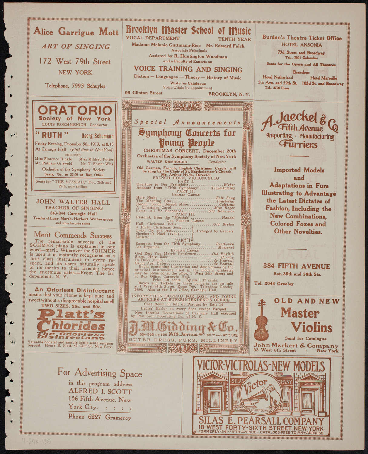 Ignacy Jan Paderewski, Piano, November 29, 1913, program page 9