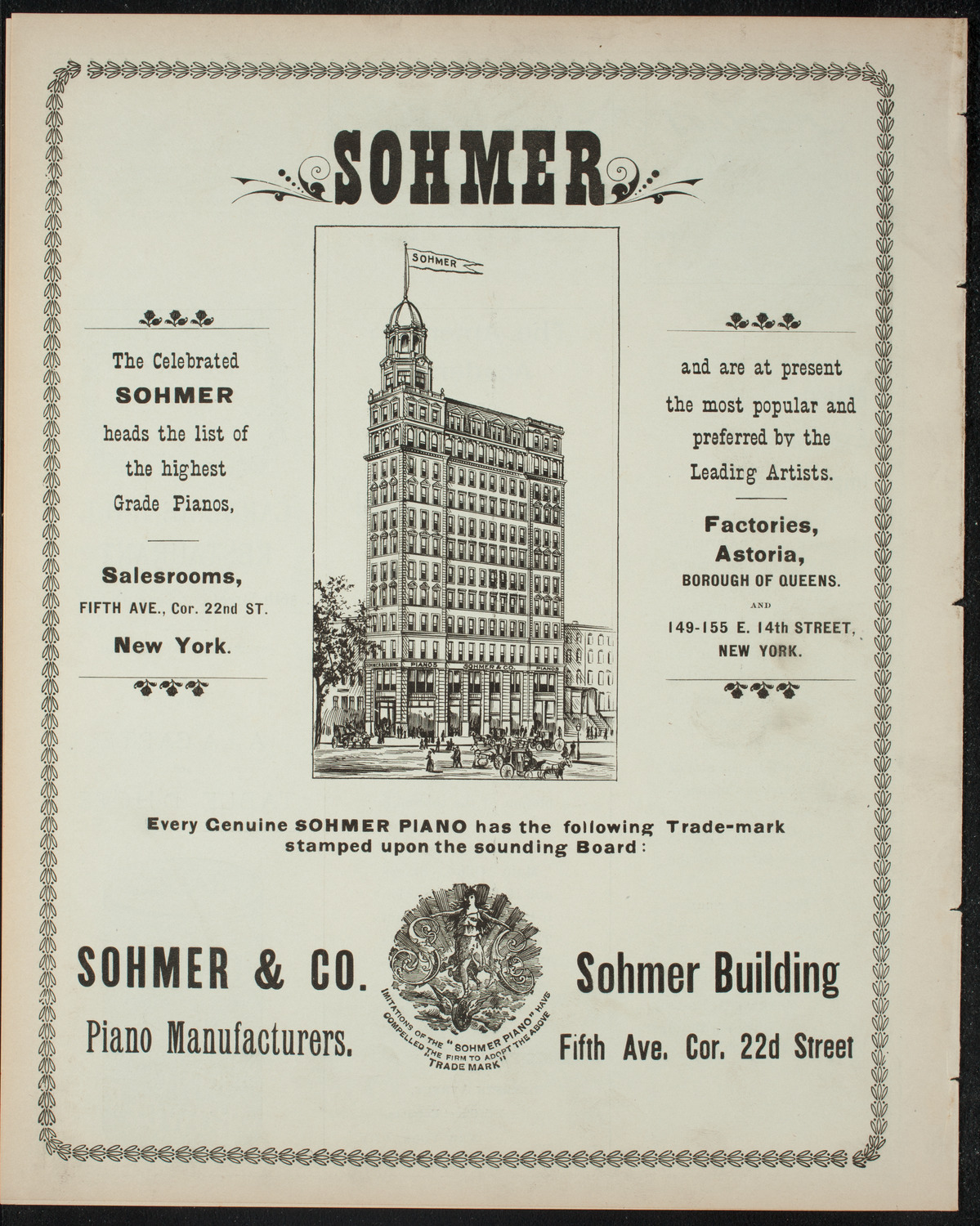 Powers-Mannes Lenten Musicale/ Wednesday Morning Musicale, March 16, 1898, program page 8