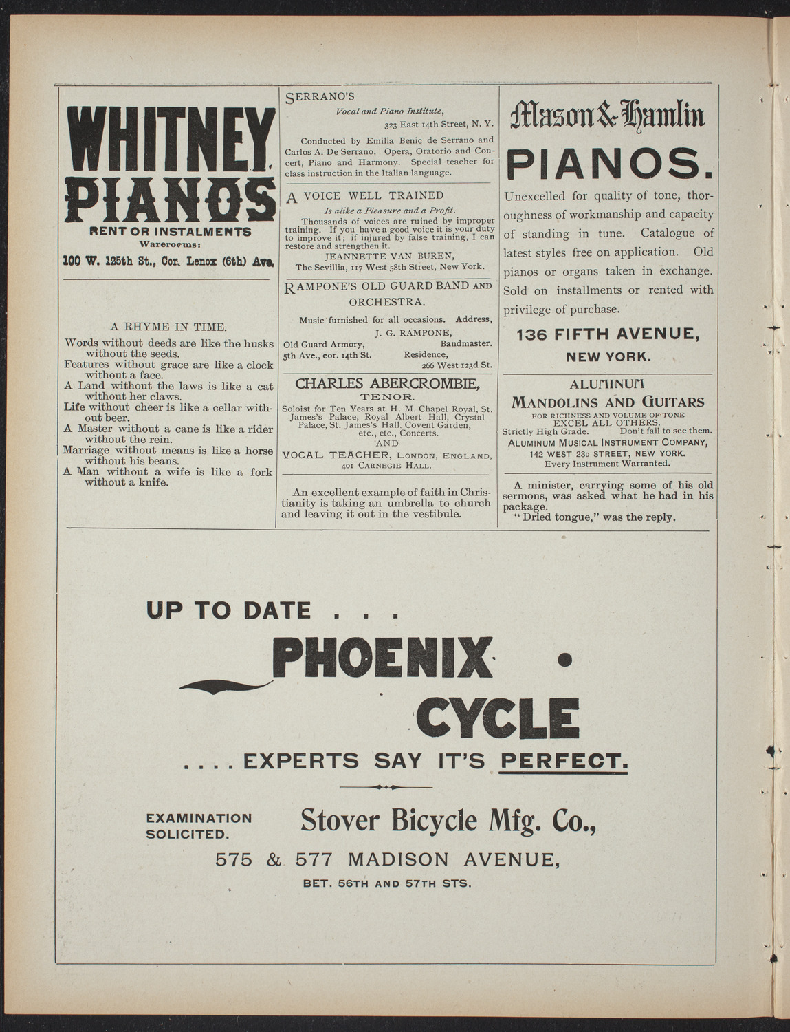 Saturday Morning Conferences on Comparative Literature, March 13, 1897, program page 2