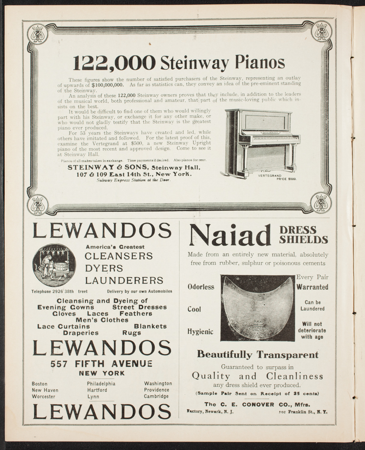 People's Symphony Concert, March 22, 1907, program page 4