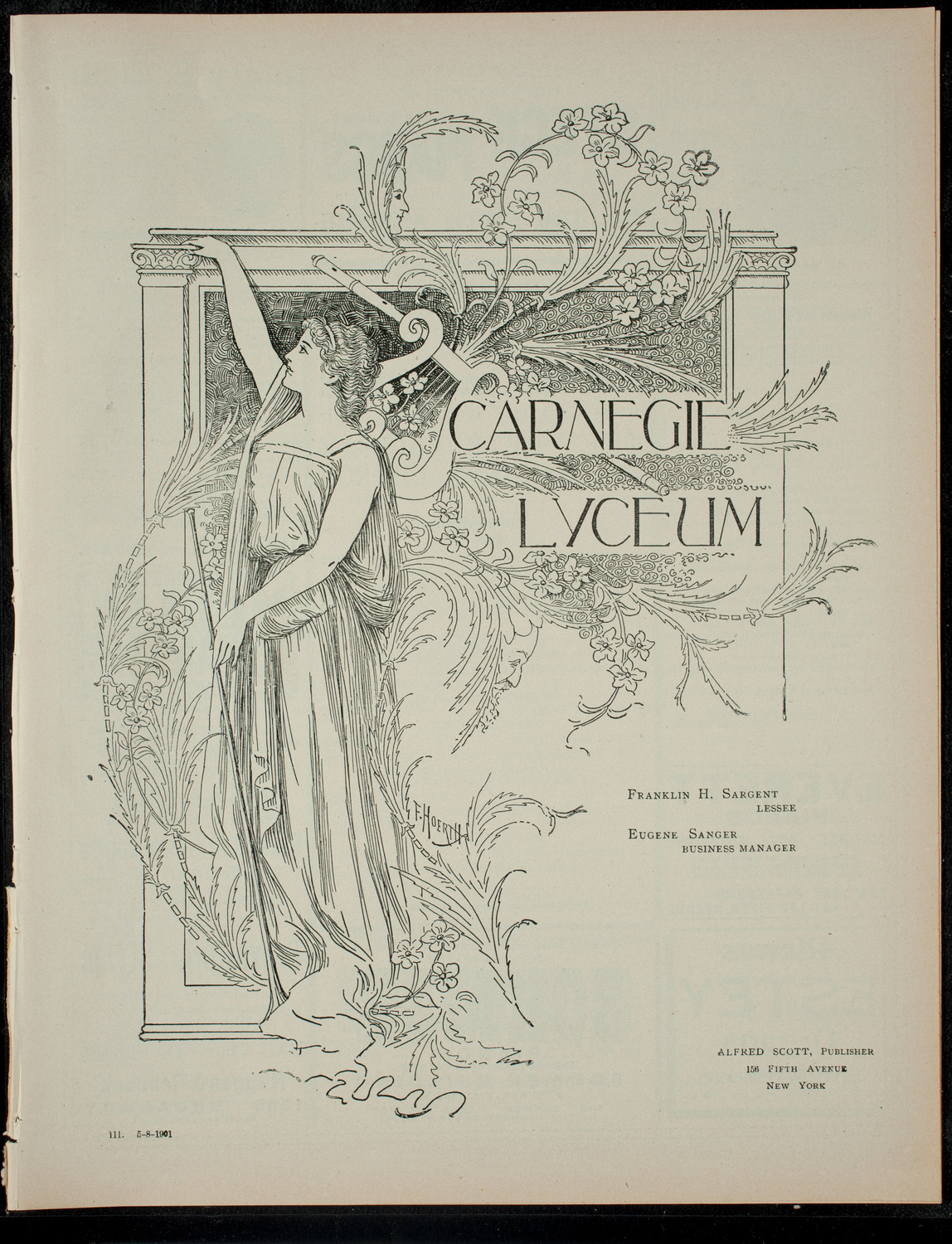 Second Grand Annual Entertainment for the Benefit of The Metropolitan Independent Church, May 8, 1901, program page 1