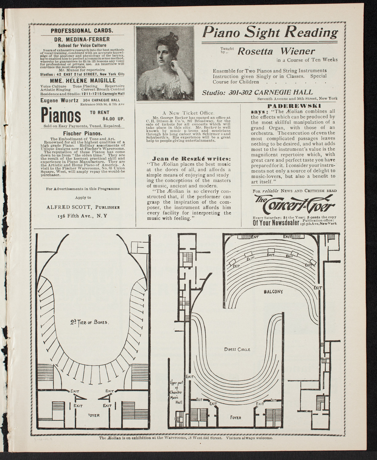 Leipzig Philharmonic Orchestra, March 10, 1901, program page 3