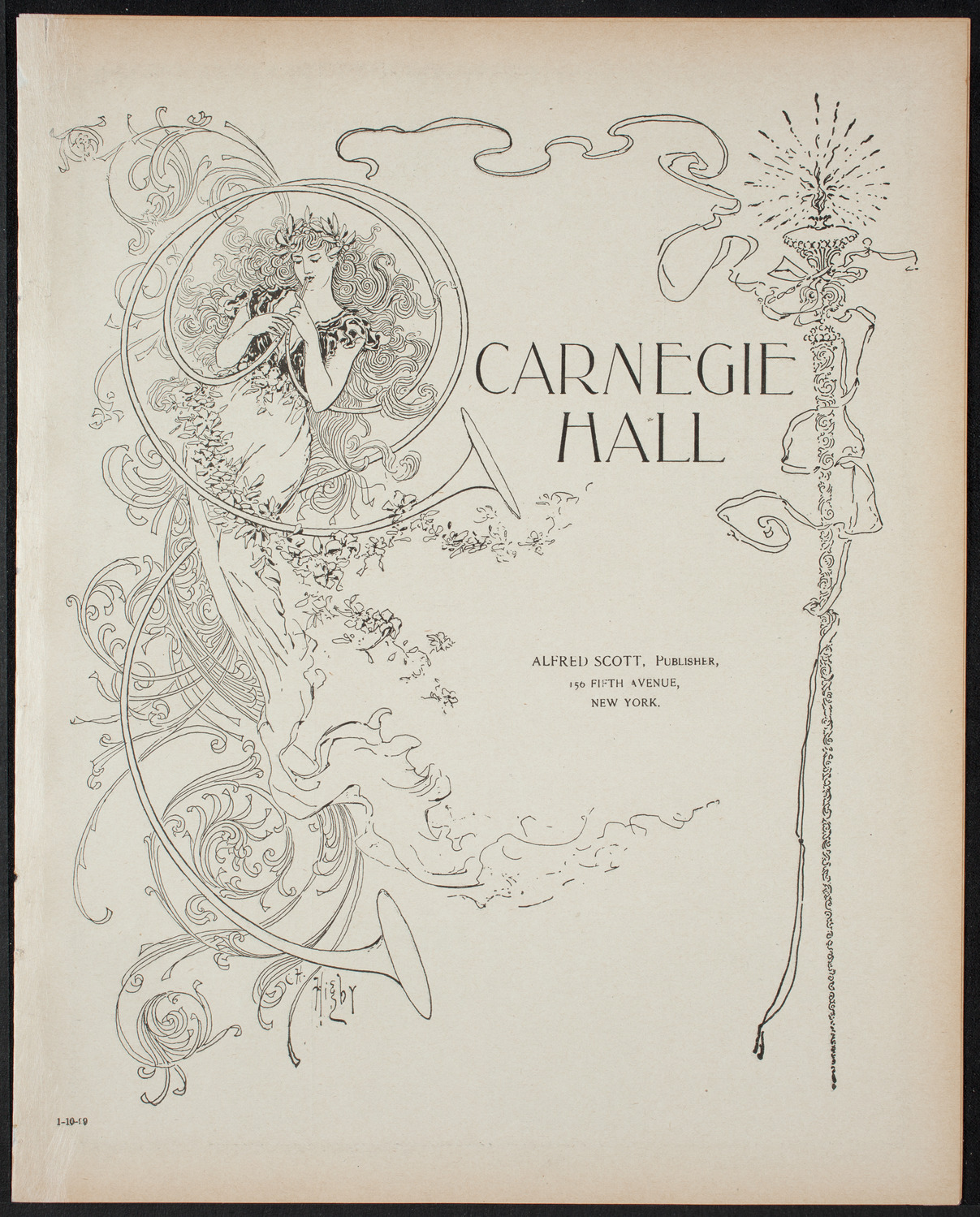 Lilli Lehmann, Soprano, January 10, 1899, program page 1