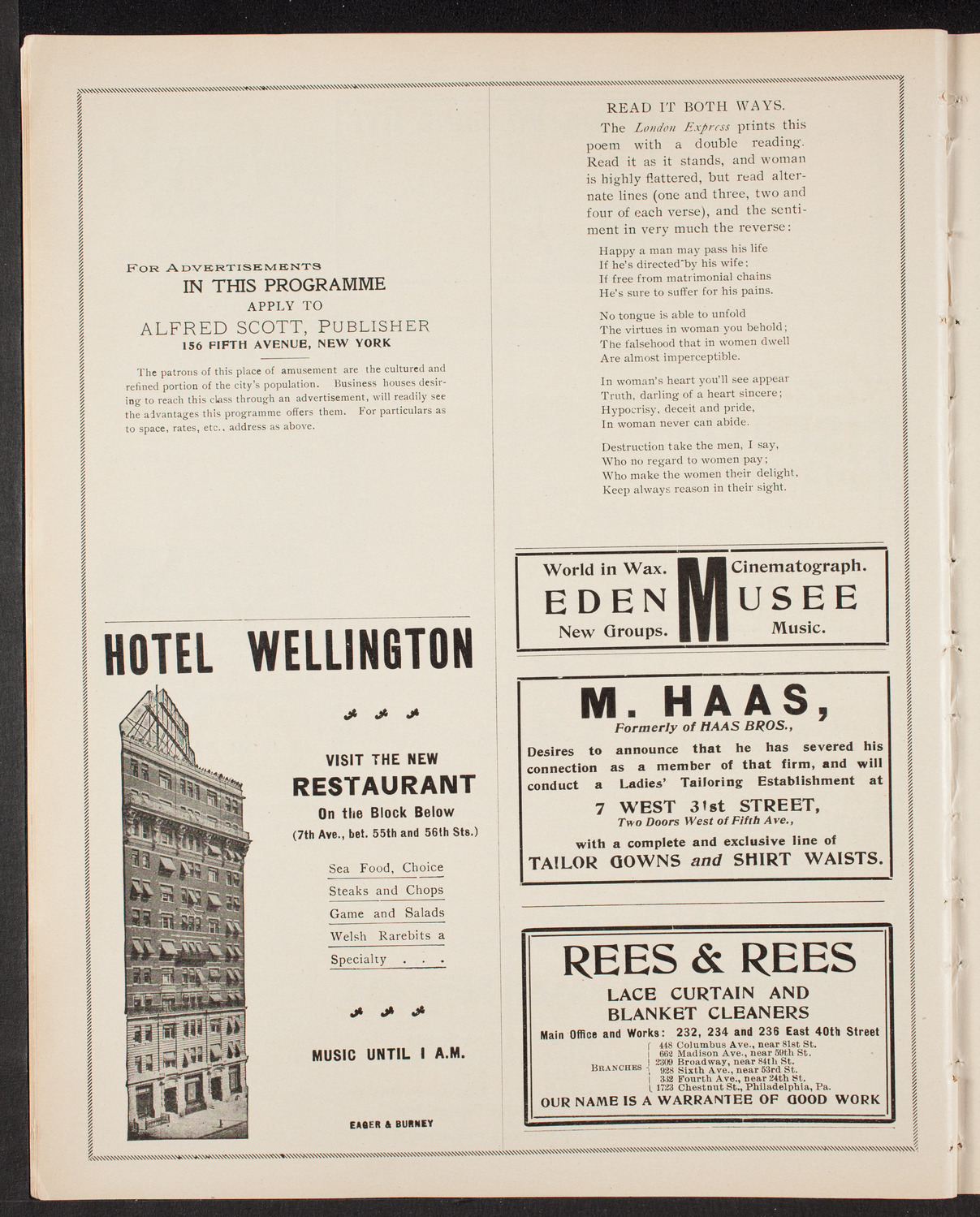 Sousa and His Band, October 4, 1903, program page 8