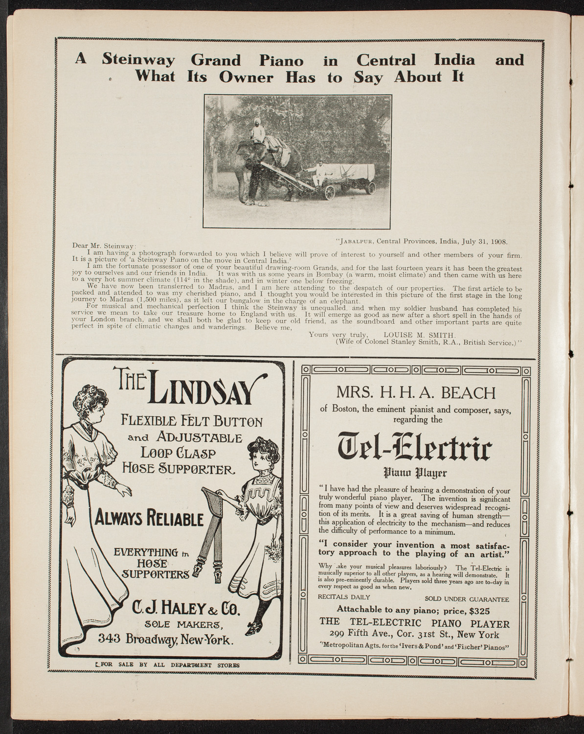 Ben Greet Players with New York Symphony Orchestra, January 2, 1909, program page 4