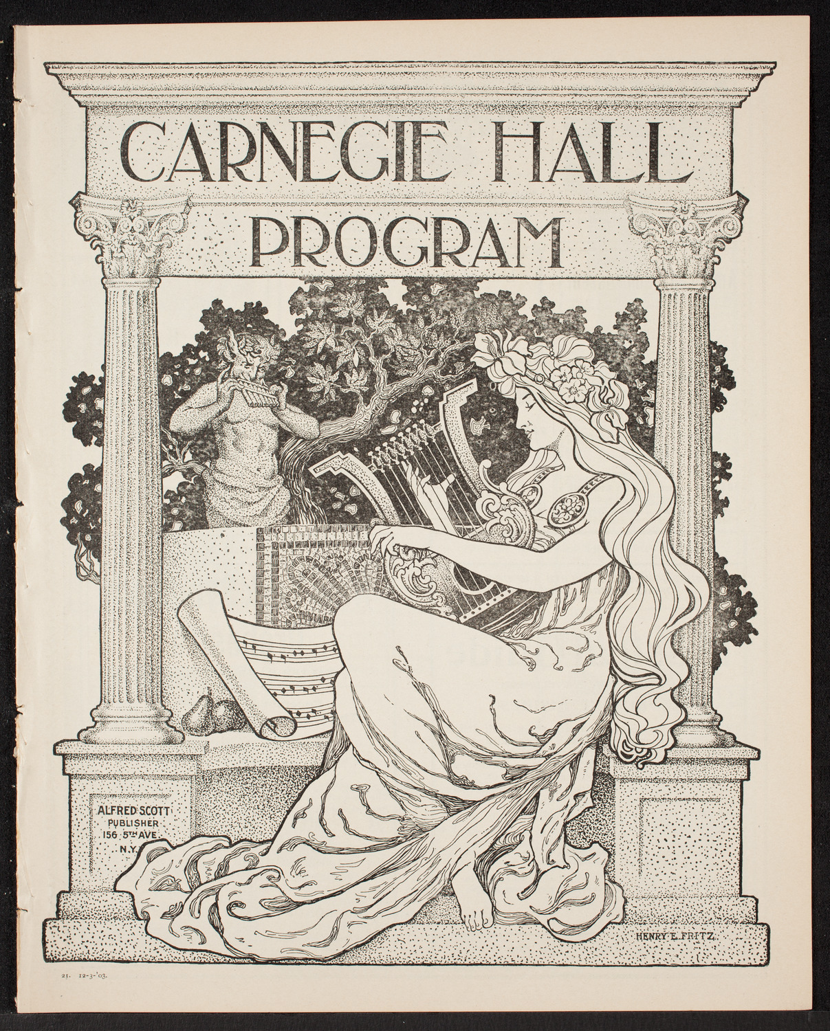 New York Banks' Glee Club, December 3, 1903, program page 1
