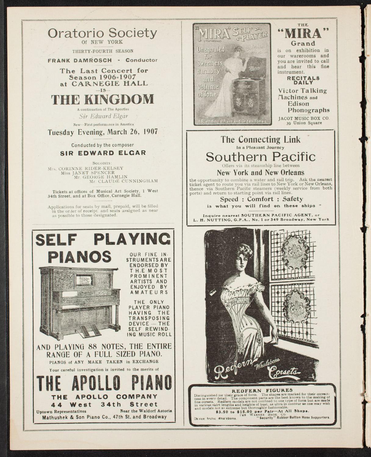 Oratorio Society of New York, March 19, 1907, program page 2
