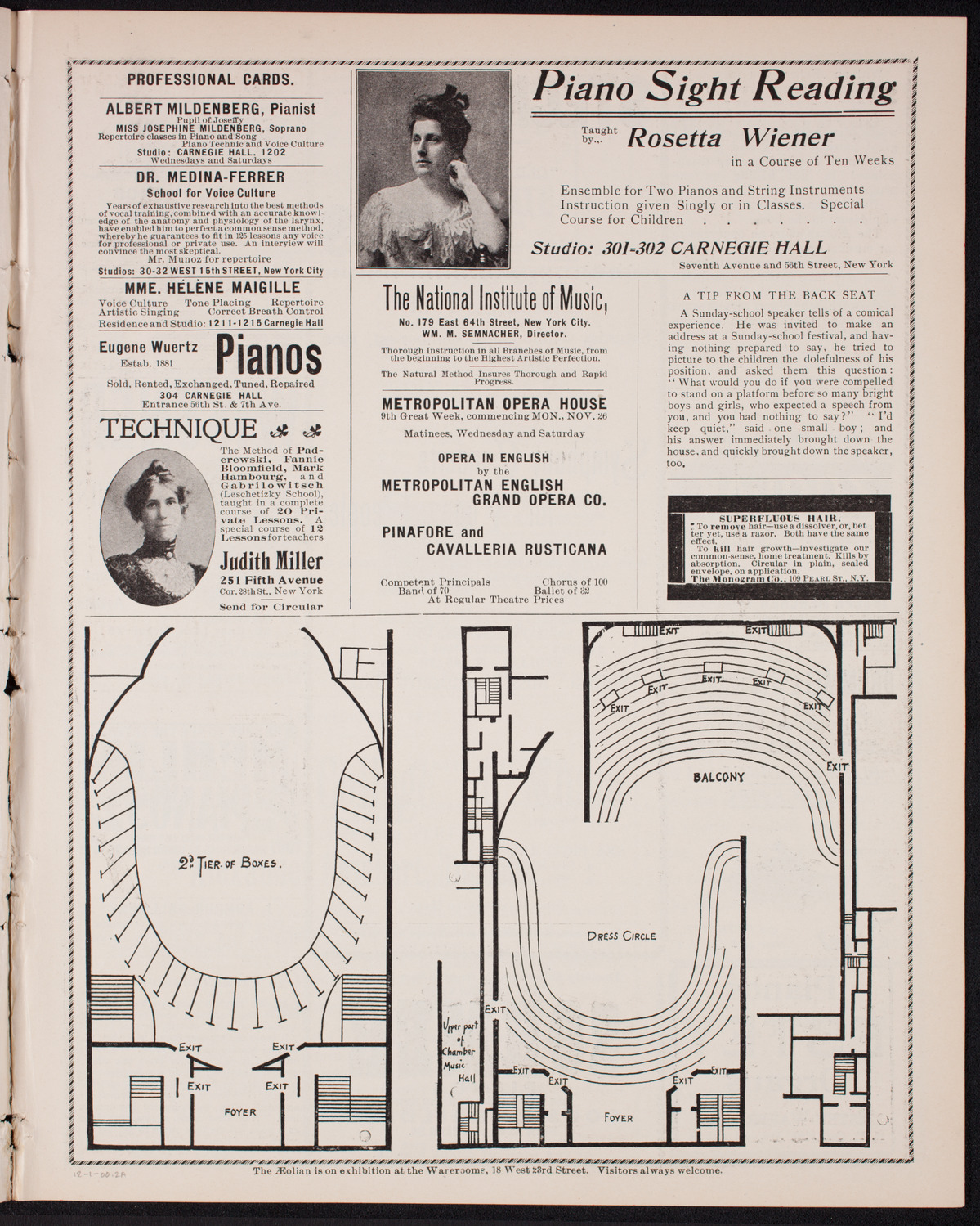 Symphony Concert for Young People, December 1, 1900, program page 3