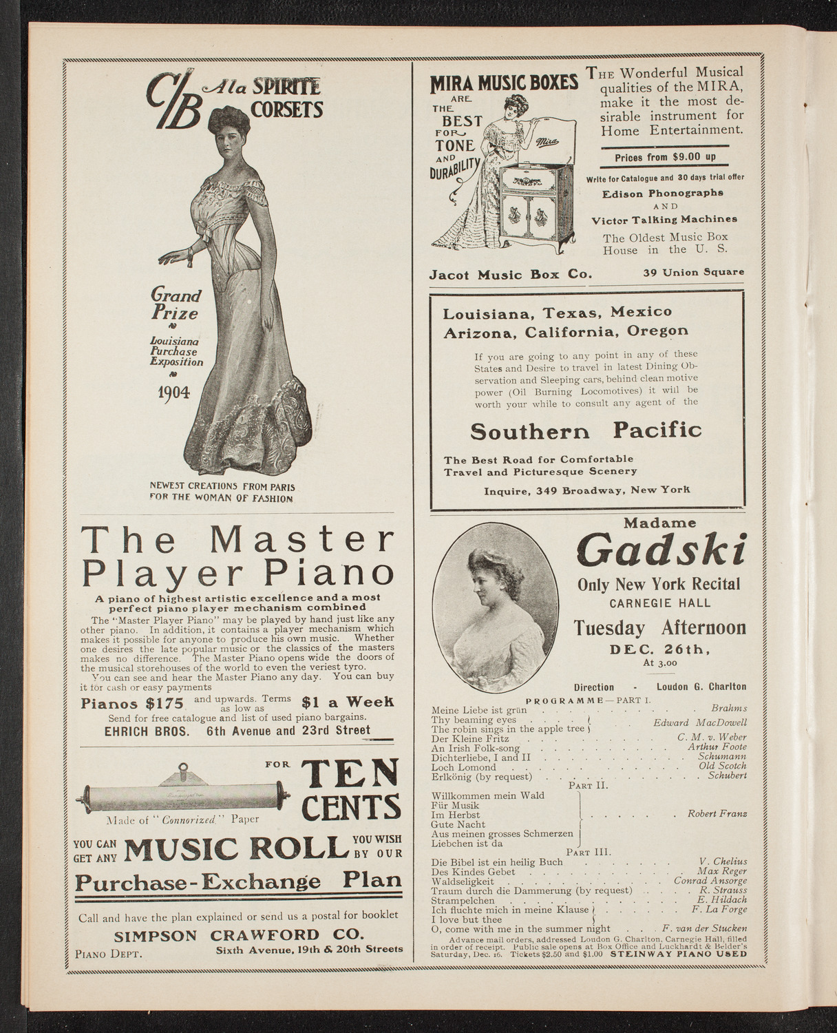 New York Symphony Orchestra, December 12, 1905, program page 8