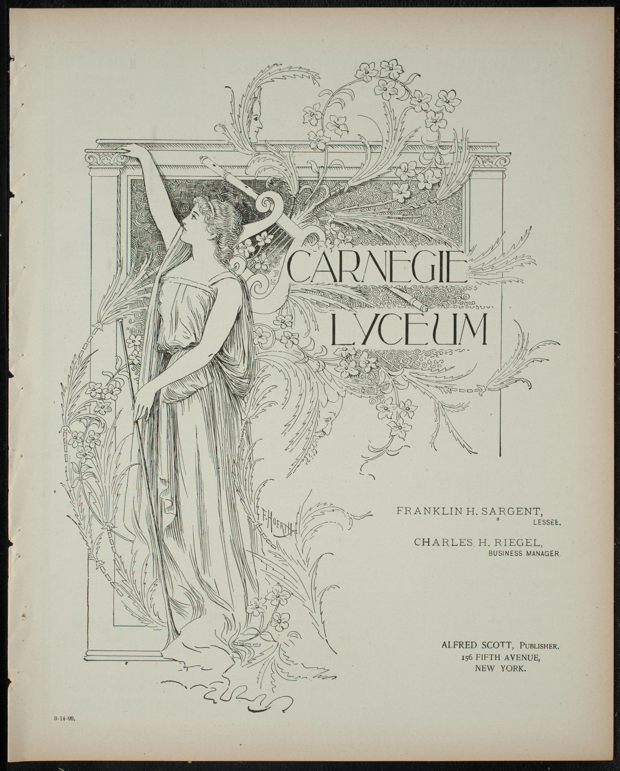 Bessie Lewis and Others, March 14, 1899, program page 1