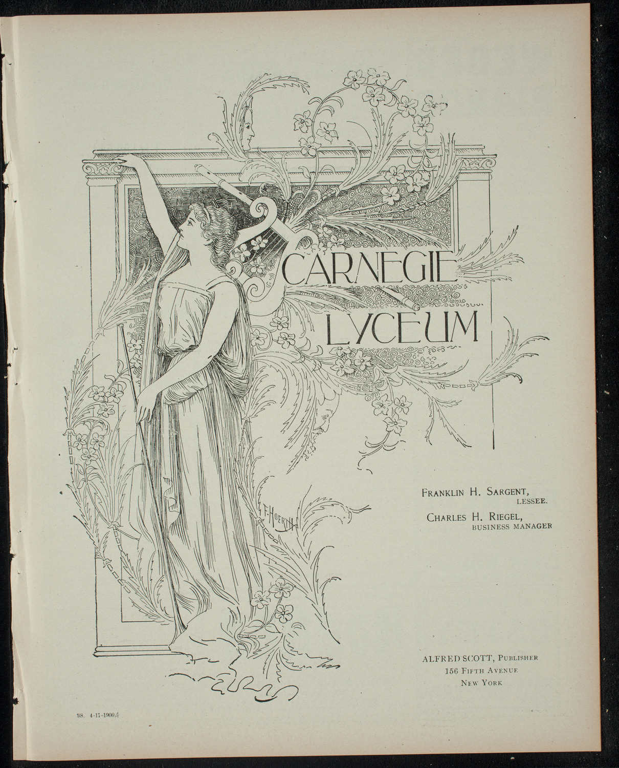Jack the Giant Killer, April 17, 1900, program page 1