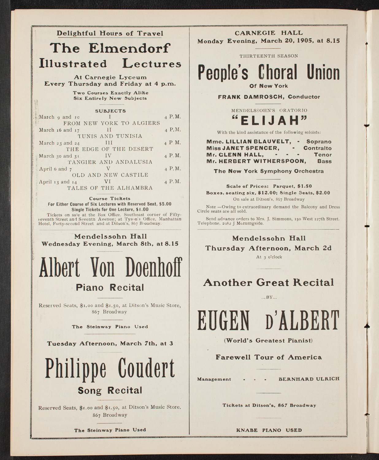 Symphony Concert for Young People, February 25, 1905, program page 10