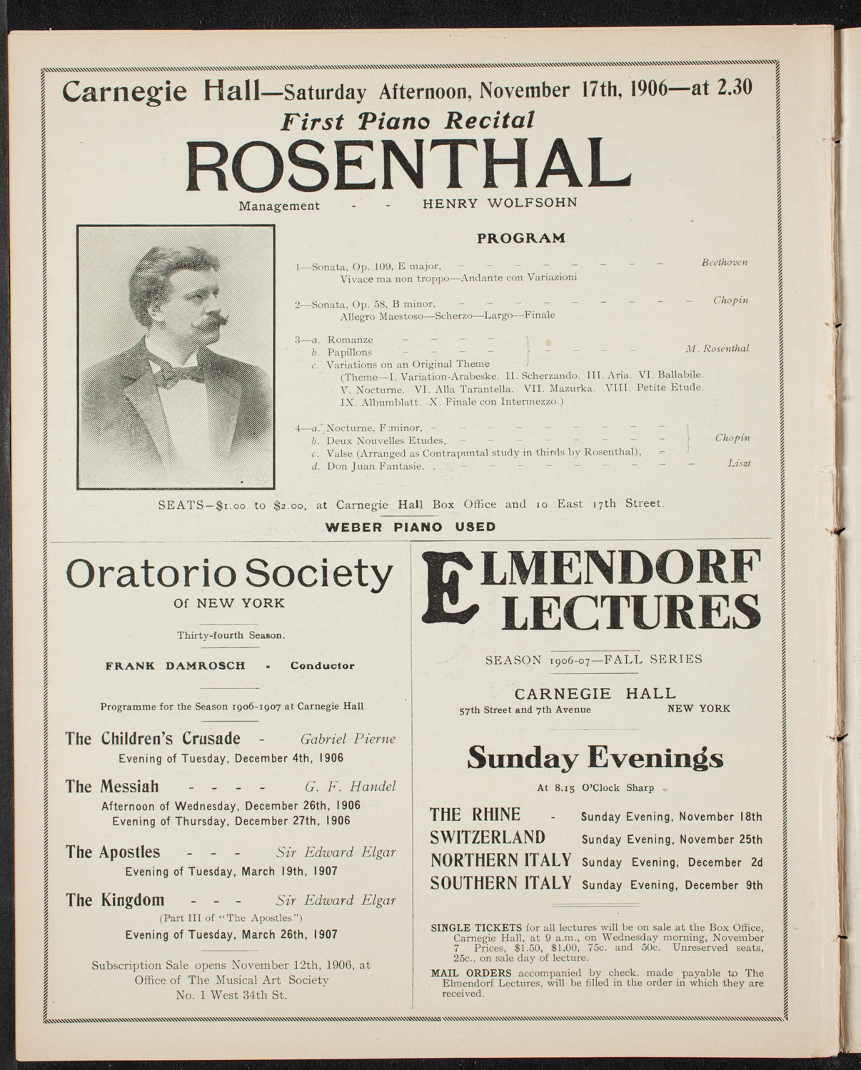 New York Symphony Orchestra, November 15, 1906, program page 12