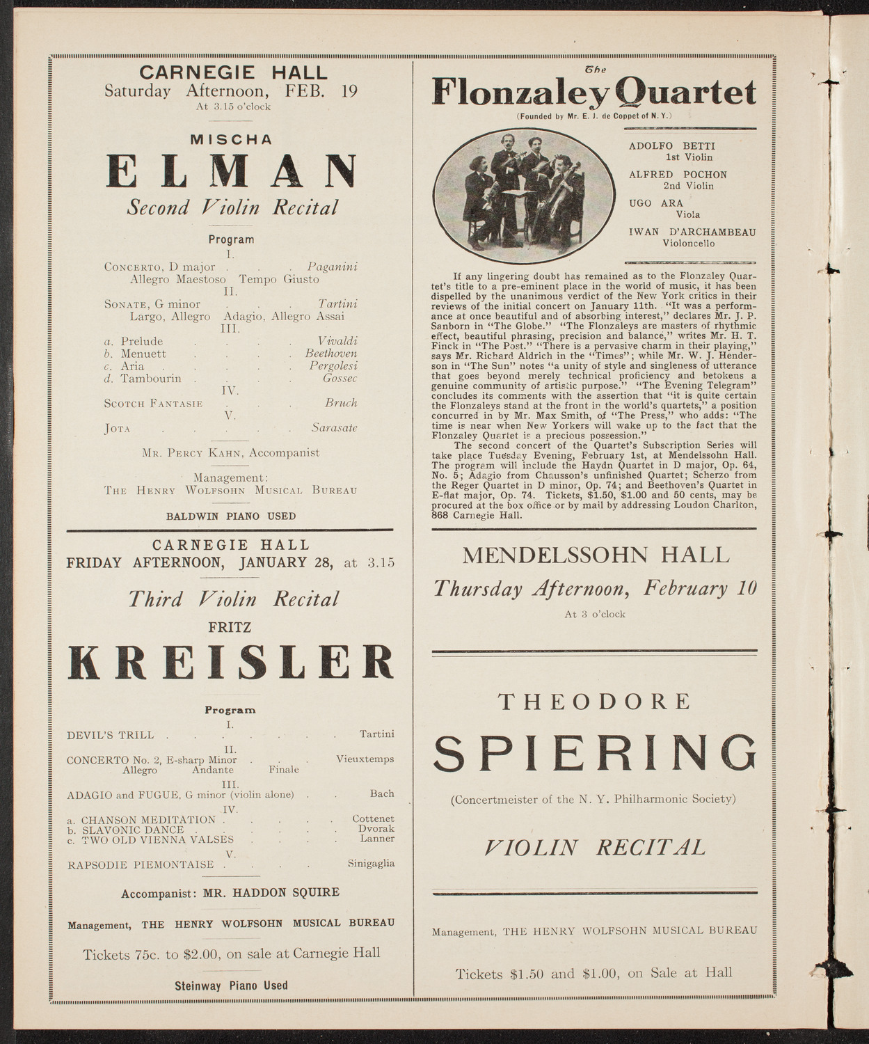 Symphony Concert for Young People, January 22, 1910, program page 10
