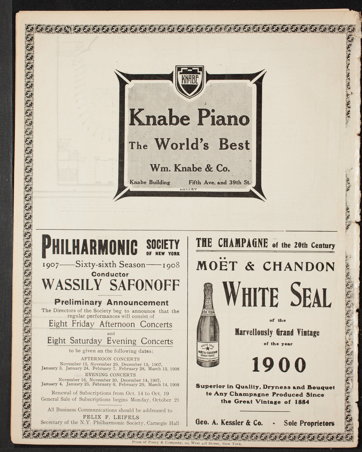 Meeting: Metropolitan Street Railway Association, October 5, 1907, program page 12