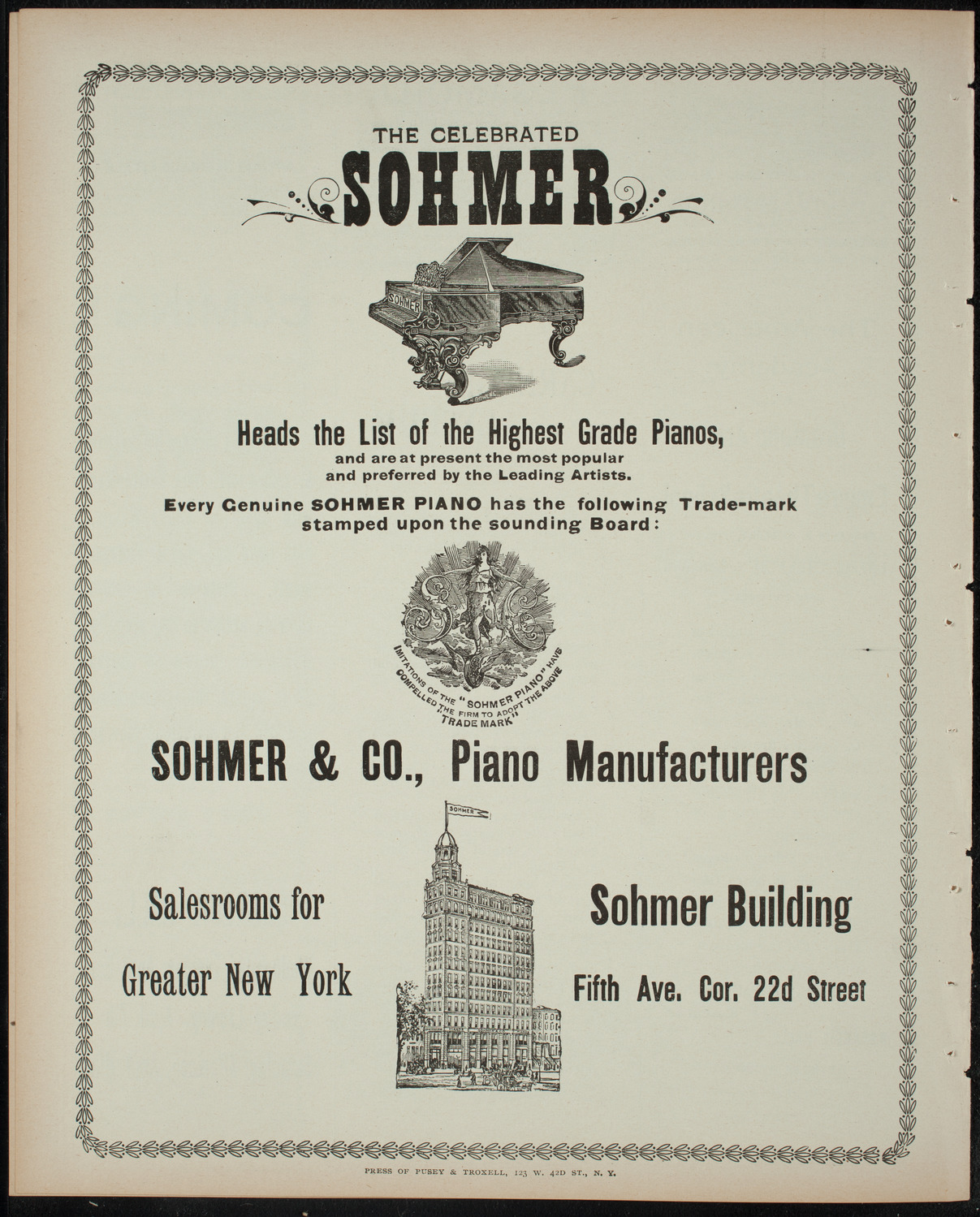 Comparative Literature Society Saturday Morning Conference, March 25, 1899, program page 8