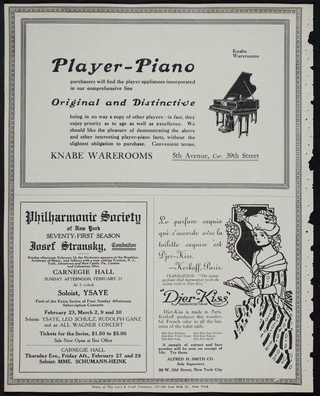 Russian Symphony Society of New York, February 15, 1913, program page 12