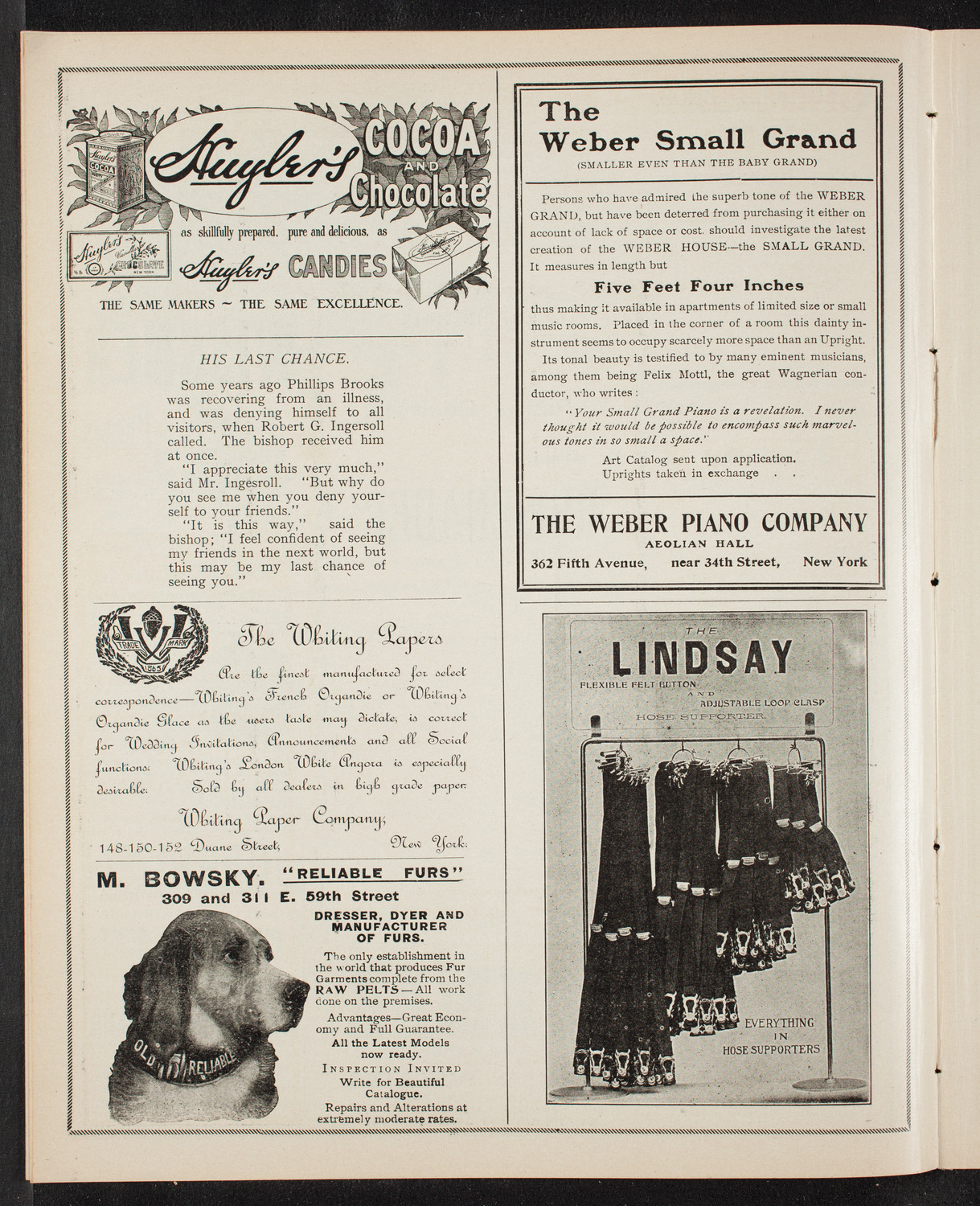Alfred Reisenauer, Piano, November 19, 1905, program page 6