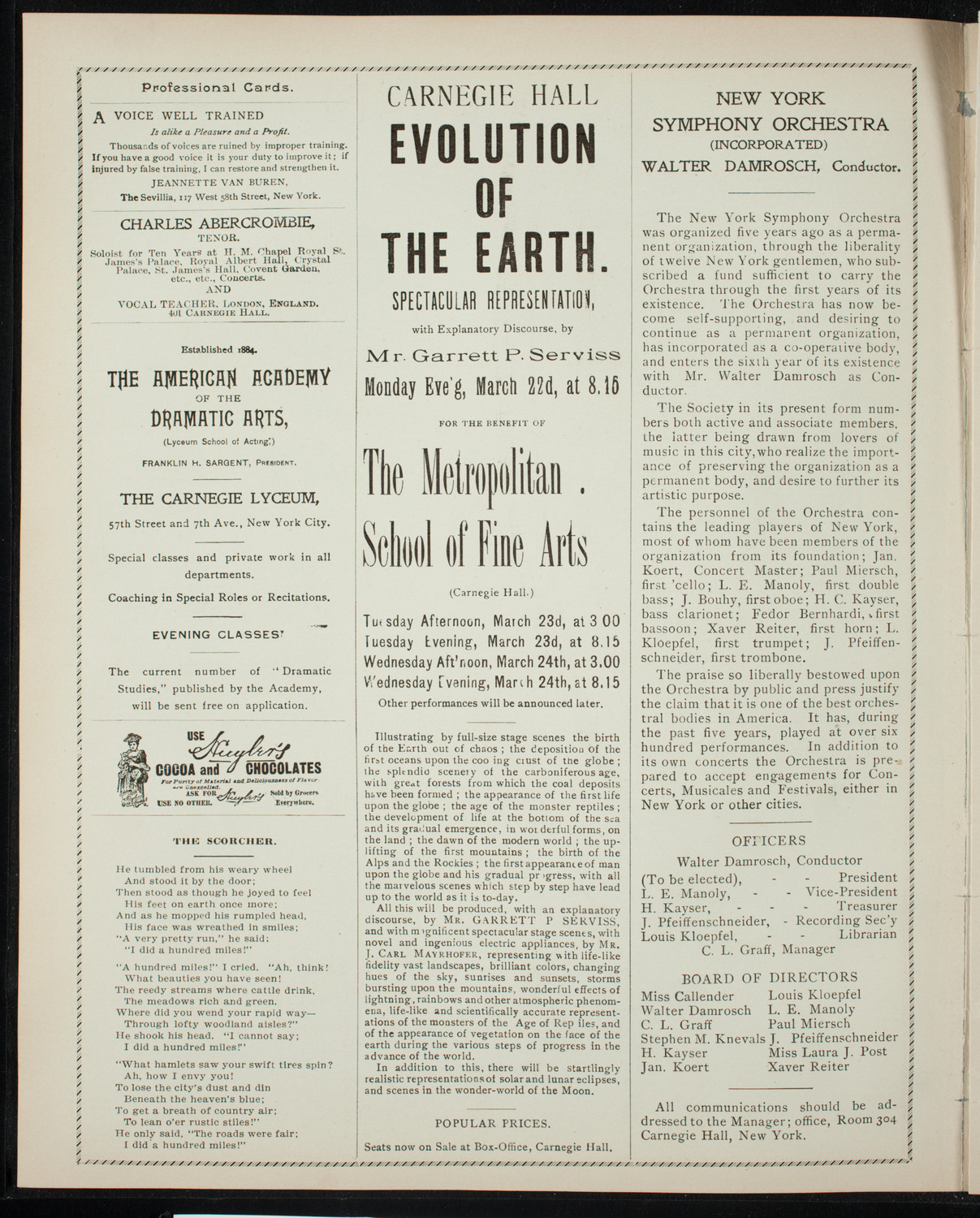 Musical Art Society of New York, March 18, 1897, program page 2