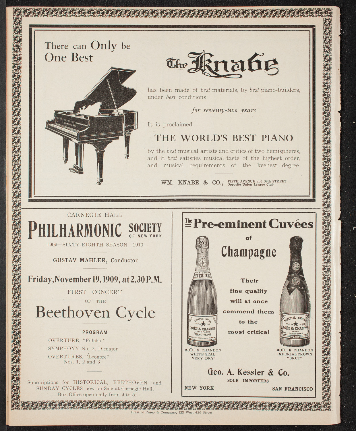 Russian Symphony Society of New York, November 18, 1909, program page 12