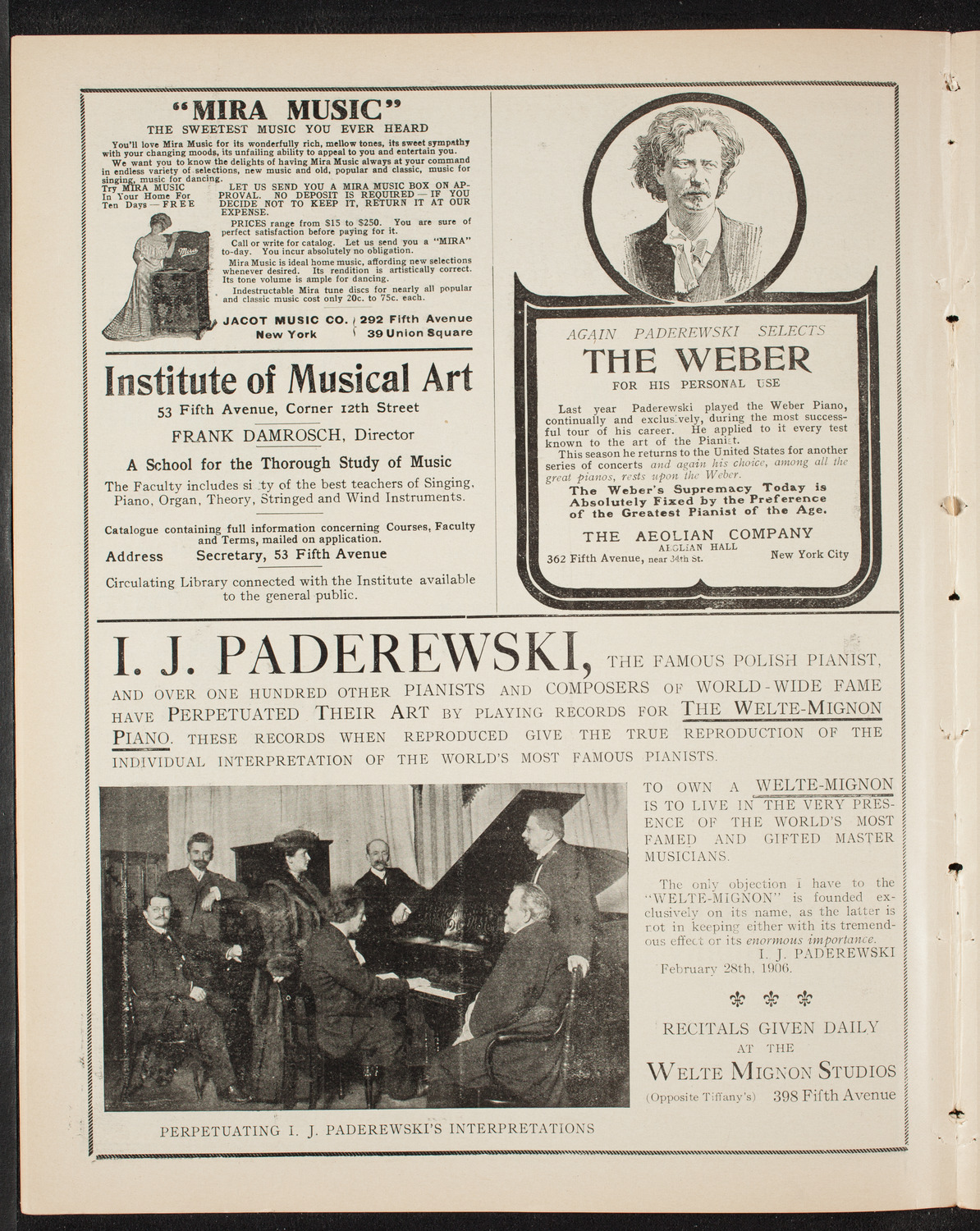 The Civic Forum, January 12, 1909, program page 6