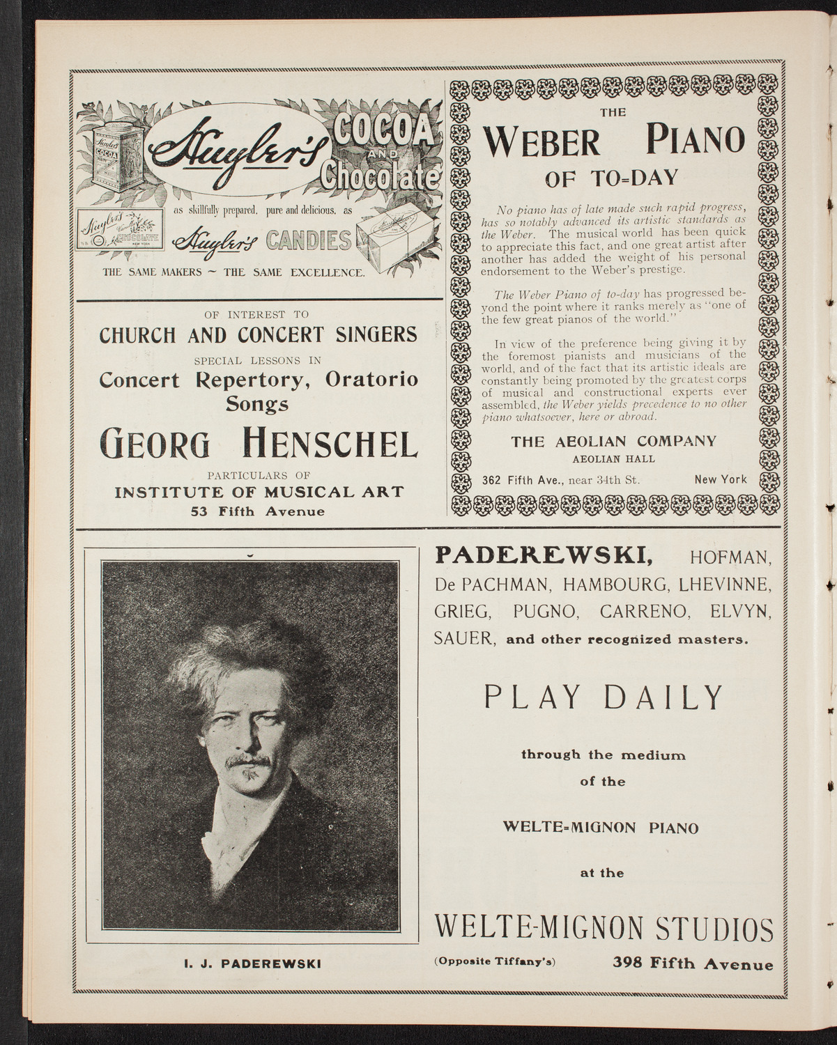 New York Symphony Orchestra, November 3, 1907, program page 6